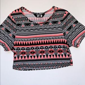 Trendy Printed pattern crop Top